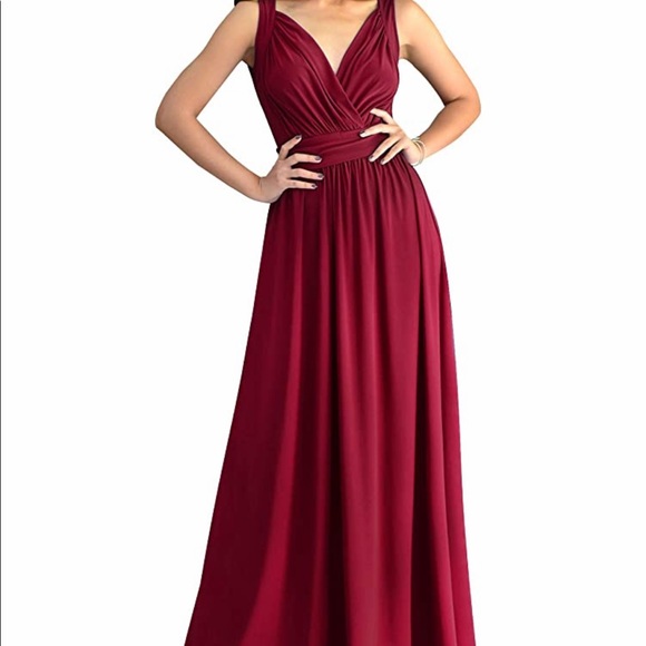 crimson red gown